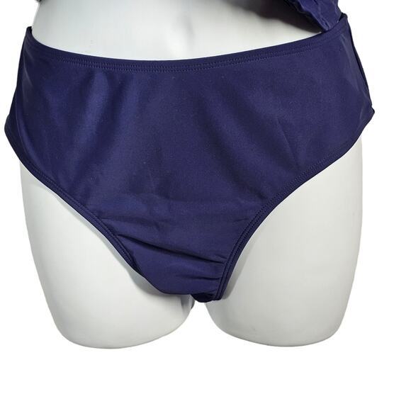 Cupshe Ruffled V-Neck Halter Style Tankini with Bikini Bottom NWT Size M - Picture 6 of 16